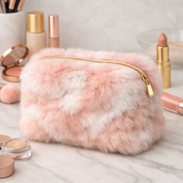 圣诞节毛绒化妆包