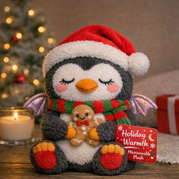 毛绒企鹅玩具粒子包