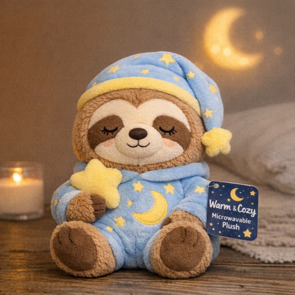 Warm & Cozy Sleepy Sloth – Microwavable Plush