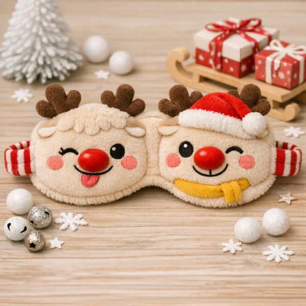 圣诞节驯鹿主题眼罩