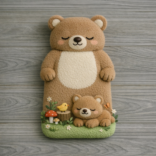 北欧森林系可可熊小长条