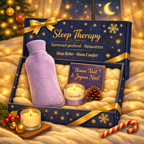 Sleep Therapy Christmas Gift Set – Misty Lilac Long Hot Water Bottle