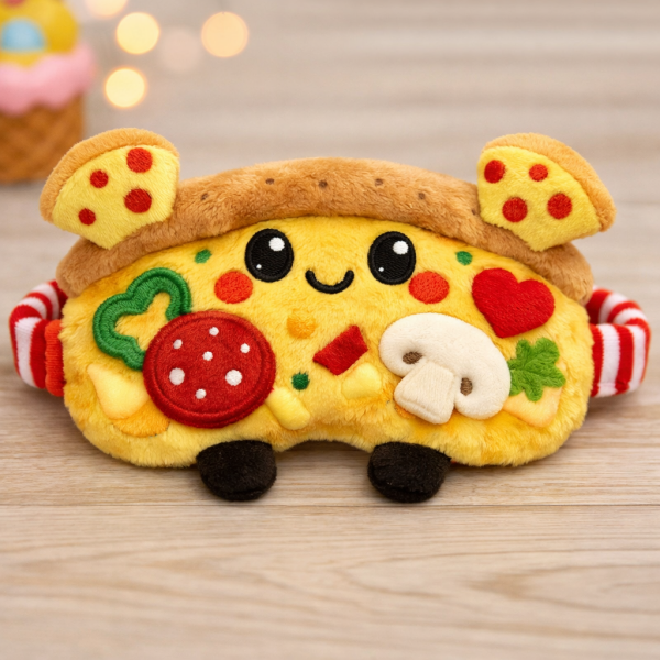 Pizza Plush Sleep Mask for Kids