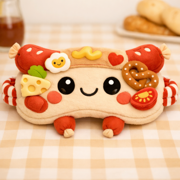Sausage Cartoon Plush Sleep Mask for Kids