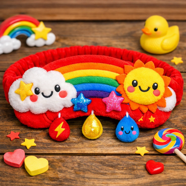Rainbow Dream Plush Sleep Mask