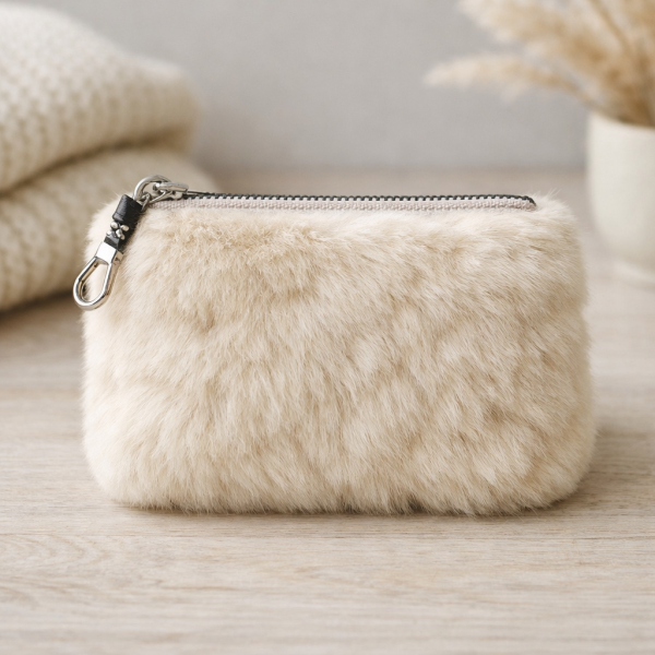 EU small Faux Fur Winter Pouch