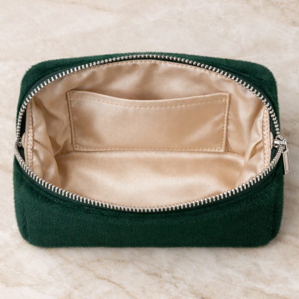Faux Fur Makeup Bag – Minimalist European Design