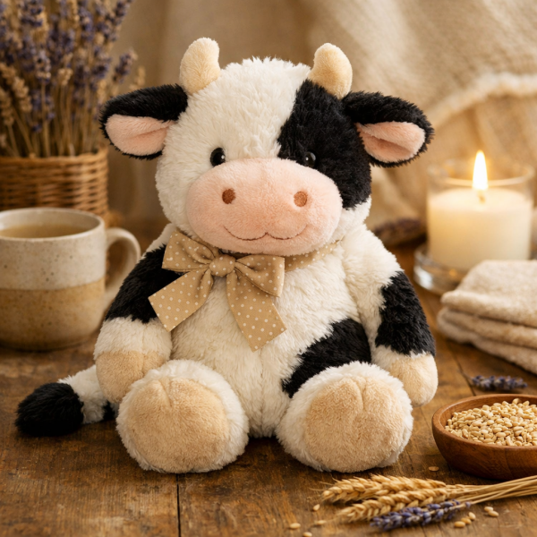 French Cozy Cow Microwavable Heating Plush Toy