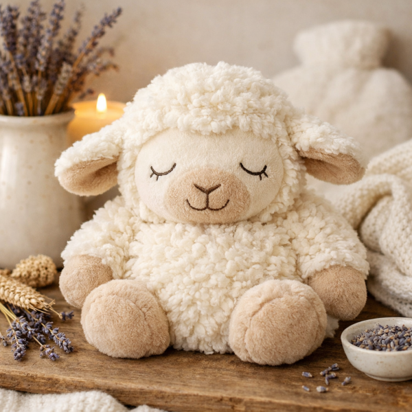 French Cozy Lamb Microwavable Plush Toy