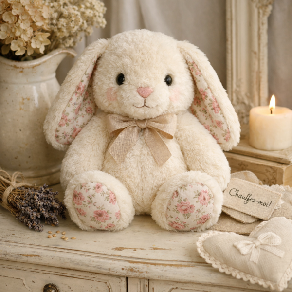 French Bunny Microwavable Heating Plush Toy
