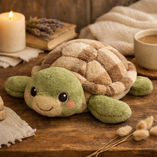 French Cozy Turtle Microwavable Plush Toy