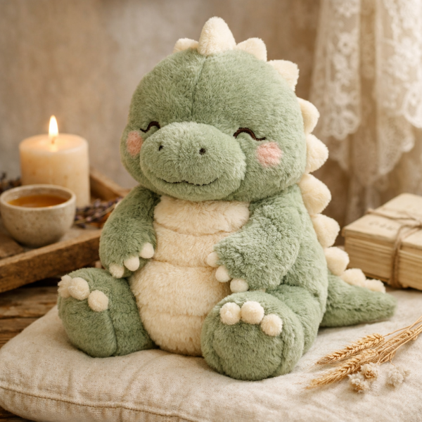 French Aesthetic Dinosaur Microwavable Plush Toy